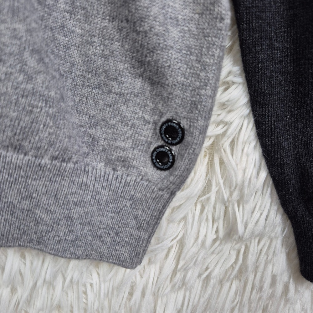 Ron Dorff Mens XL Raglan Knit Sweater Grey Cotton Wool Blend Quiet Luxury - Picture 3 of 9